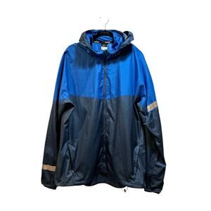 Nike running blue gray full zip hooded windbreaker men’s 2xl.